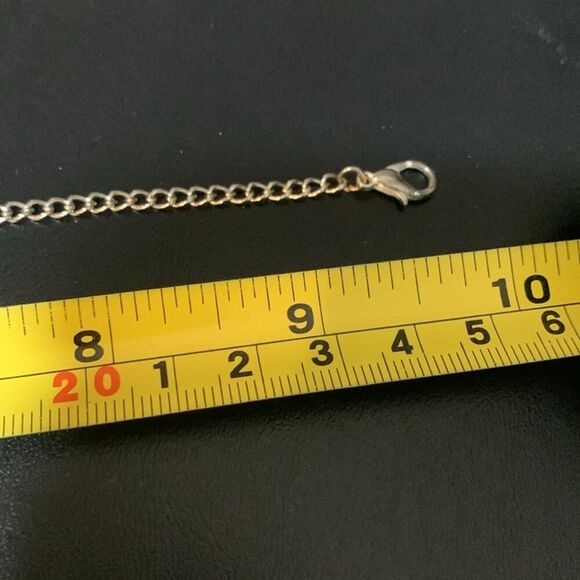 Vintage Lousiana Water Meter Chain Bracelet NOLA Crescent Box Silver Blue 8-10"L - Picture 7 of 12